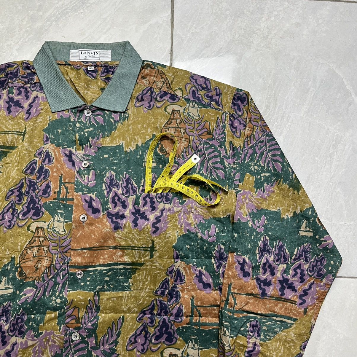 Lanvin Lanvin studio pattern shirt /hermes/versace/dior/prada/ Size US M / EU 48-50 / 2 - 7 Thumbnail