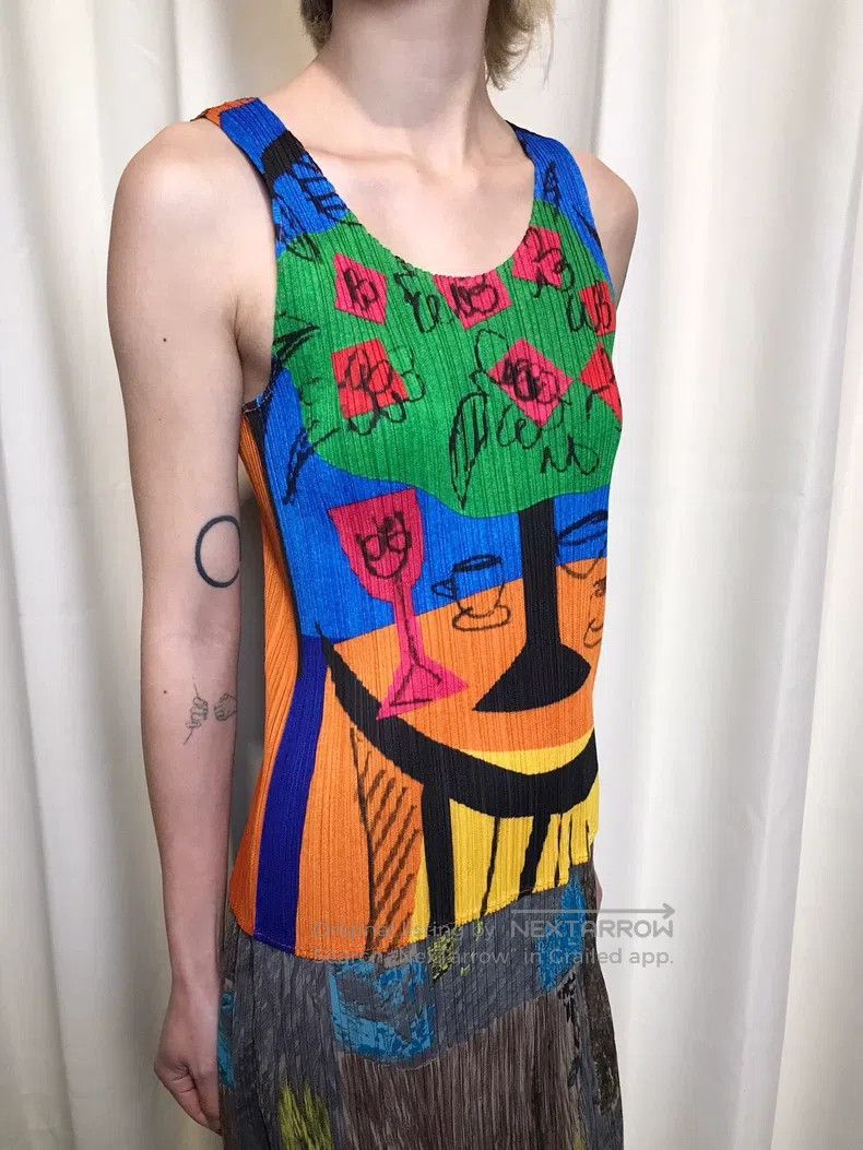Issey Miyake Issey Miyake Afternoon Tea Ruched Tank Top Size L / US 10 / IT 46 - 6 Thumbnail