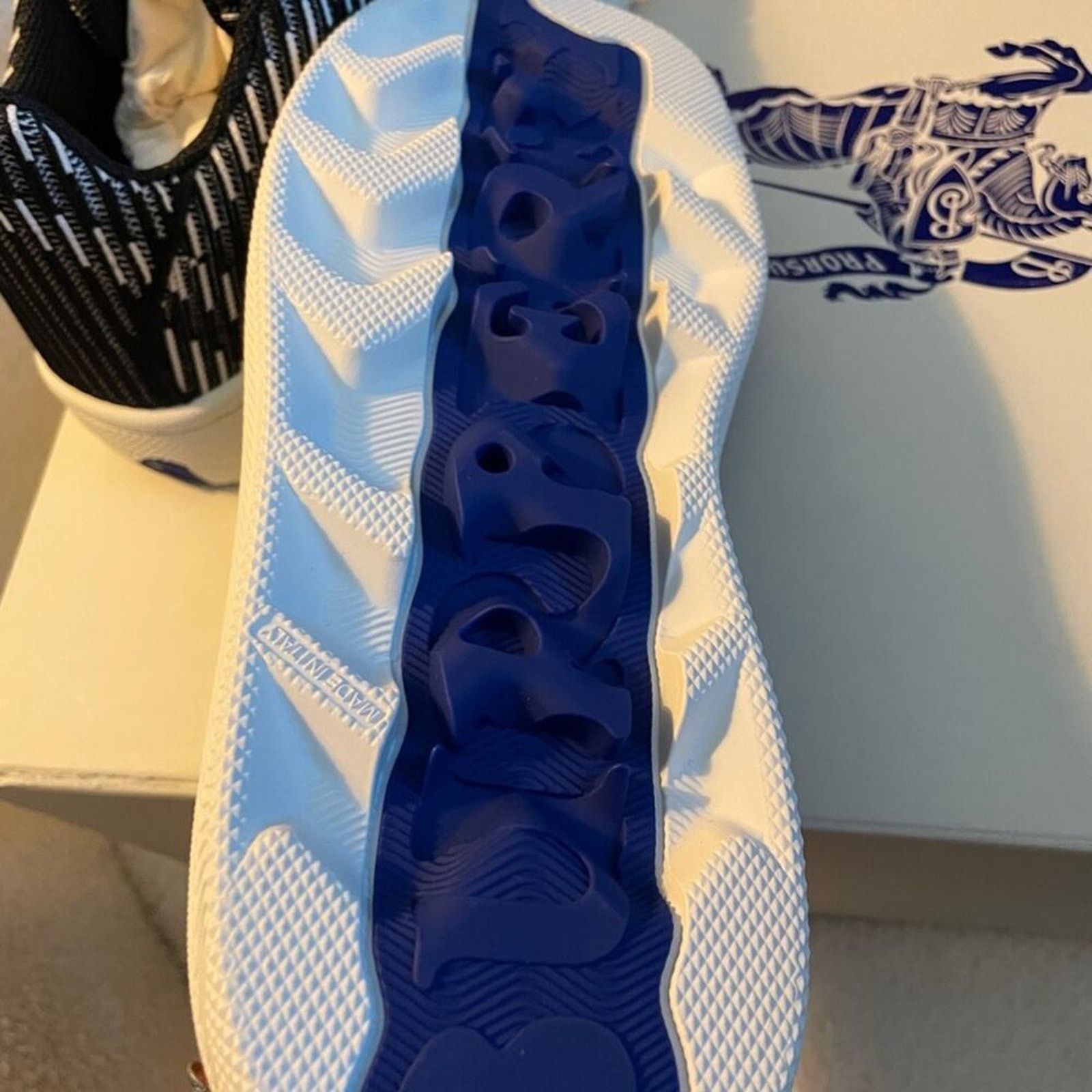 Burberry Burberry Box Check Knit Low-Top Sneakers 37 Size US 7 / IT 37 - 7 Thumbnail