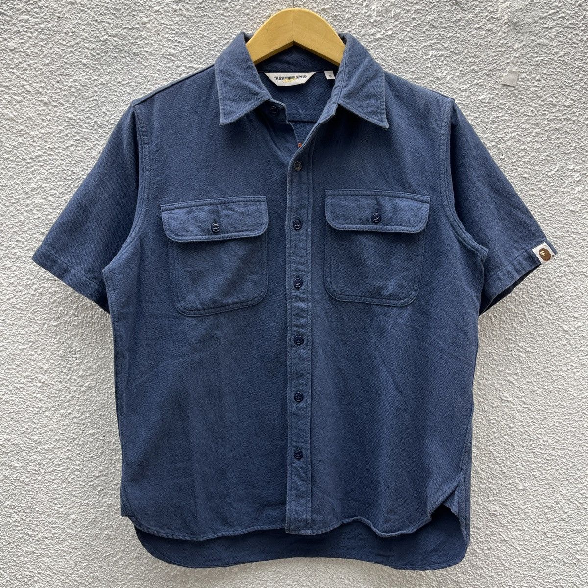 Bape Bape Chainstitch Embroidered Button Up Shirts Size US S / EU 44-46 / 1 - 2 Thumbnail