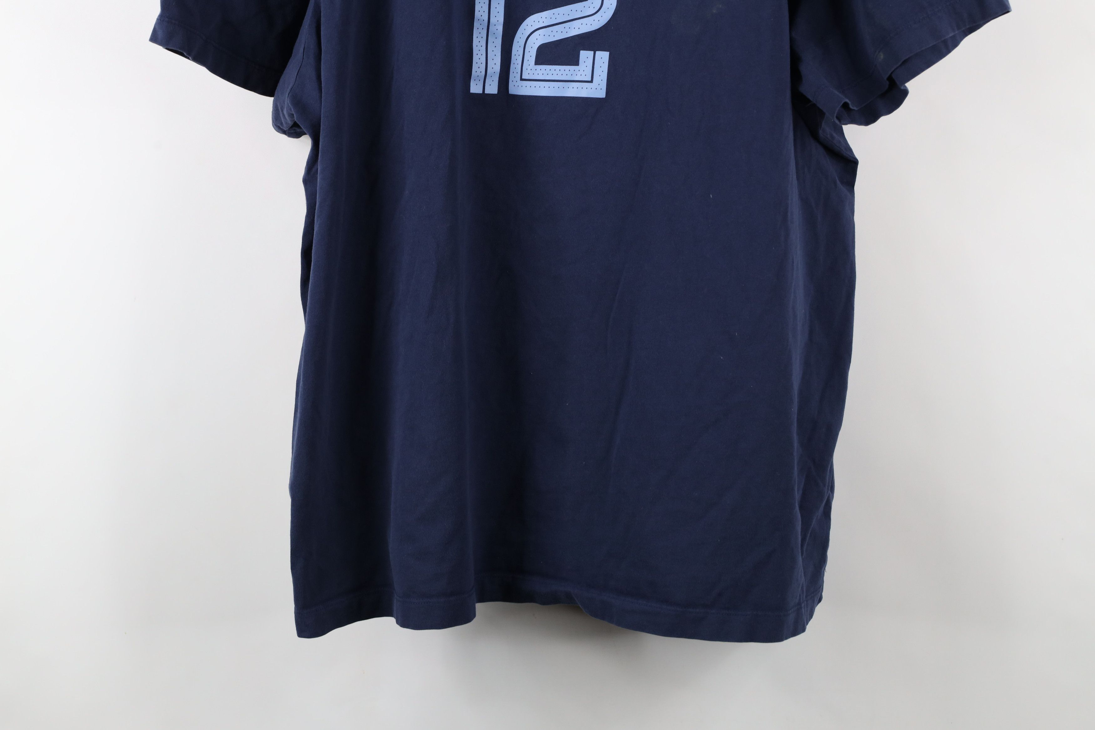 Nike × Vintage Nike Ja Morant Memphis Grizzlies Basketball T-Shirt Blue #12 Size US XXL / EU 58 / 5 - 3 Thumbnail