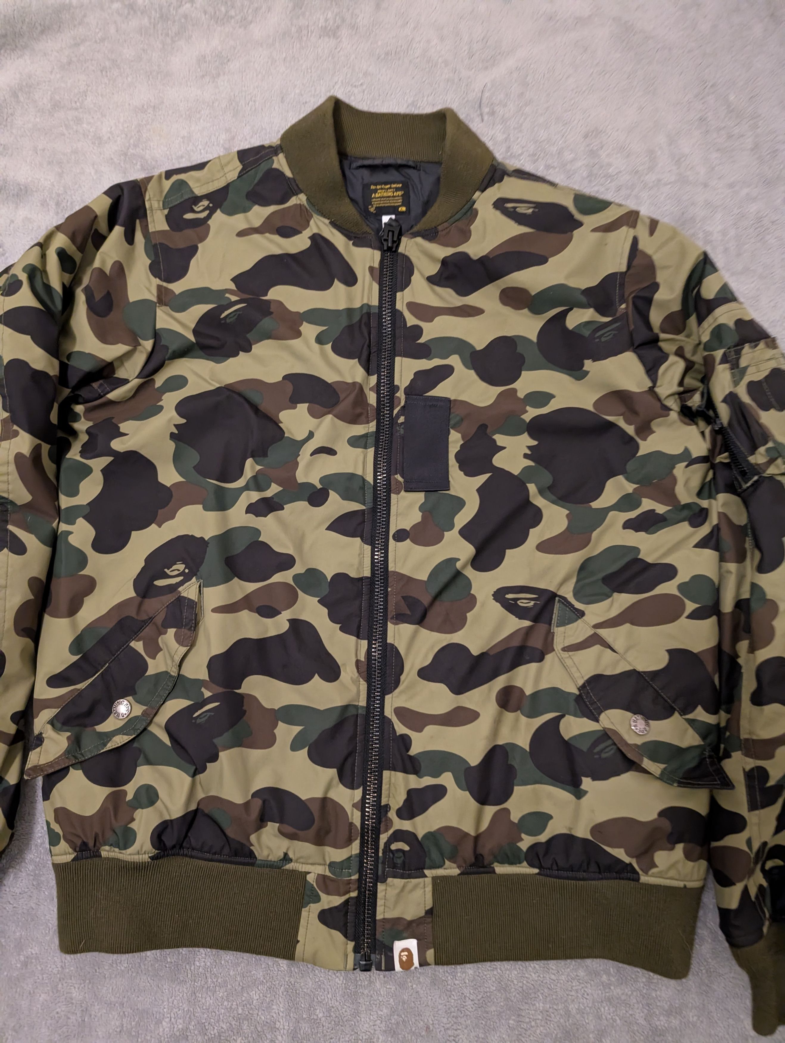 Bape BAPE 1ST CAMO MA-1 JACKET WINDSTOPPER GORETEX Size US L / EU 52-54 / 3 - 1 Thumbnail