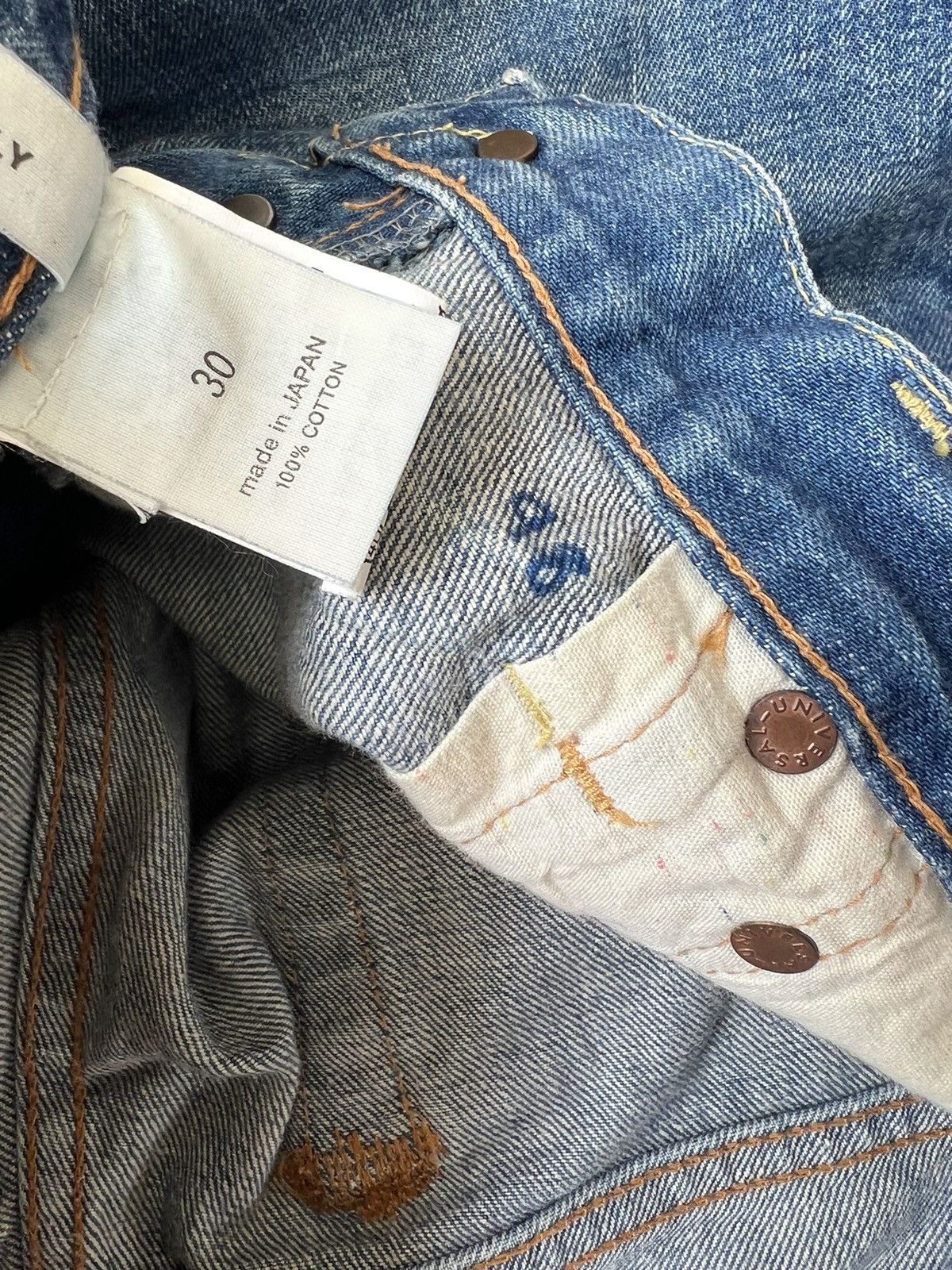 Chimala Chimala Japan Distressed Fade Denim Selvedge Jeans Size US 32 / EU 48 - 24 Thumbnail