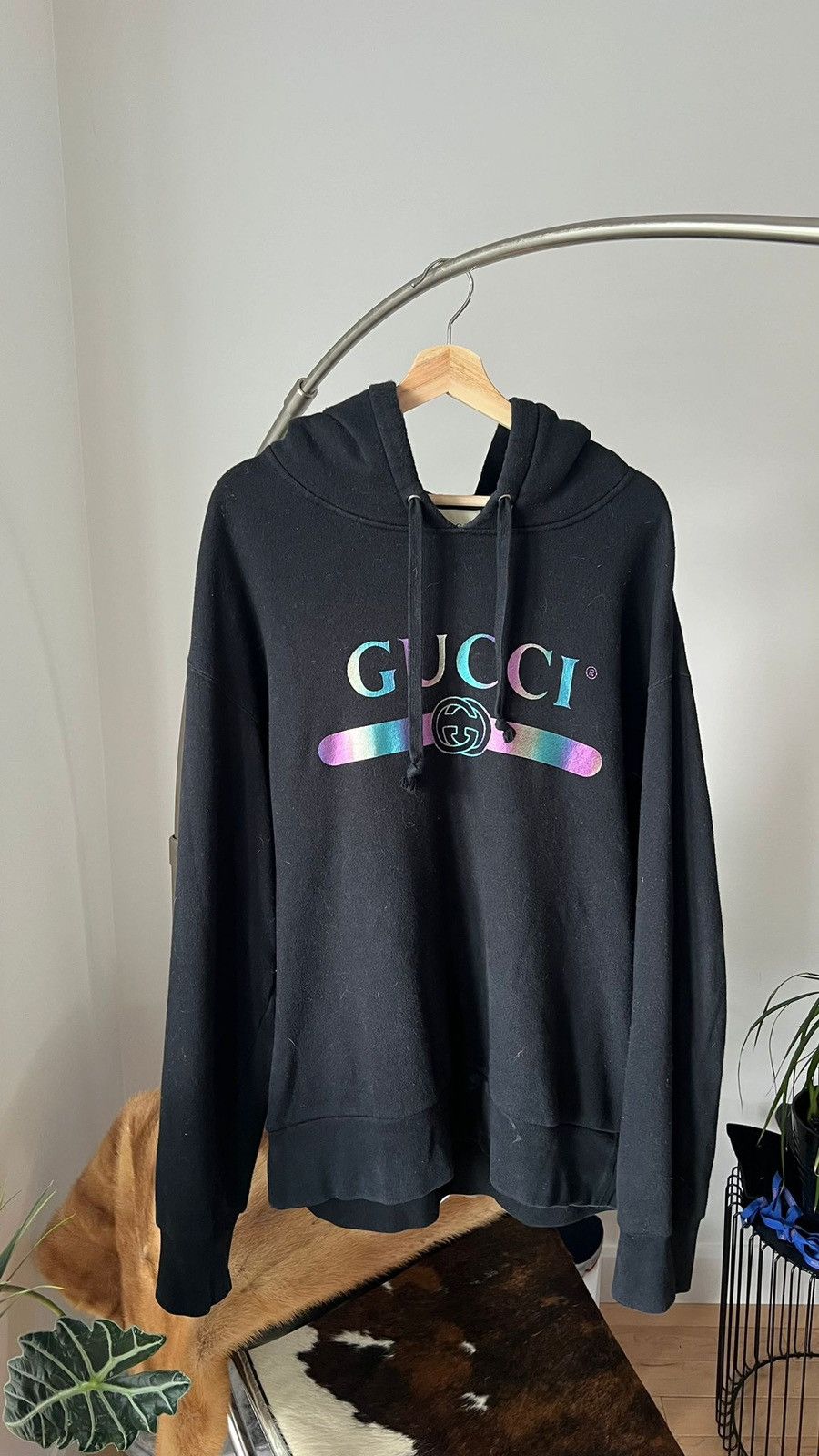 Gucci rainbow logo hoodie sale