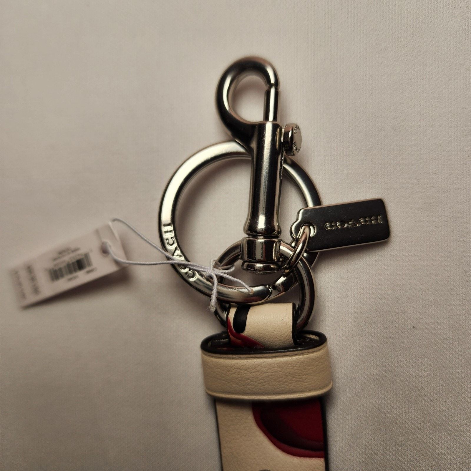Coach Coach CZ088 Trigger Snap Bag Charm Cherry Print Keychain Size ONE SIZE - 2 Thumbnail