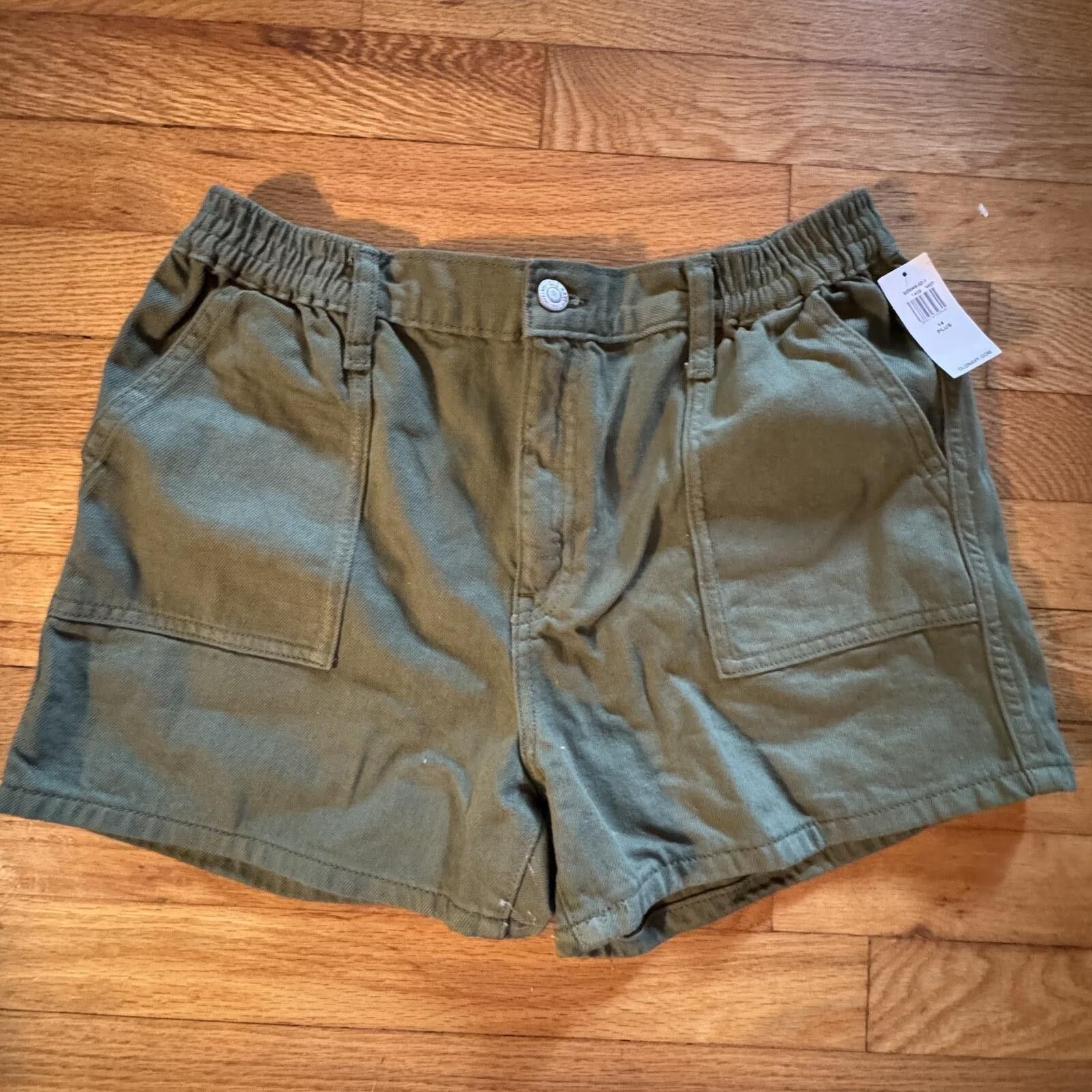 Old Navy New Old Navy Girls 14 Plus Olive Green Elastic Waist Shorts Size 24" / US 00 / IT 34 - 1 Thumbnail