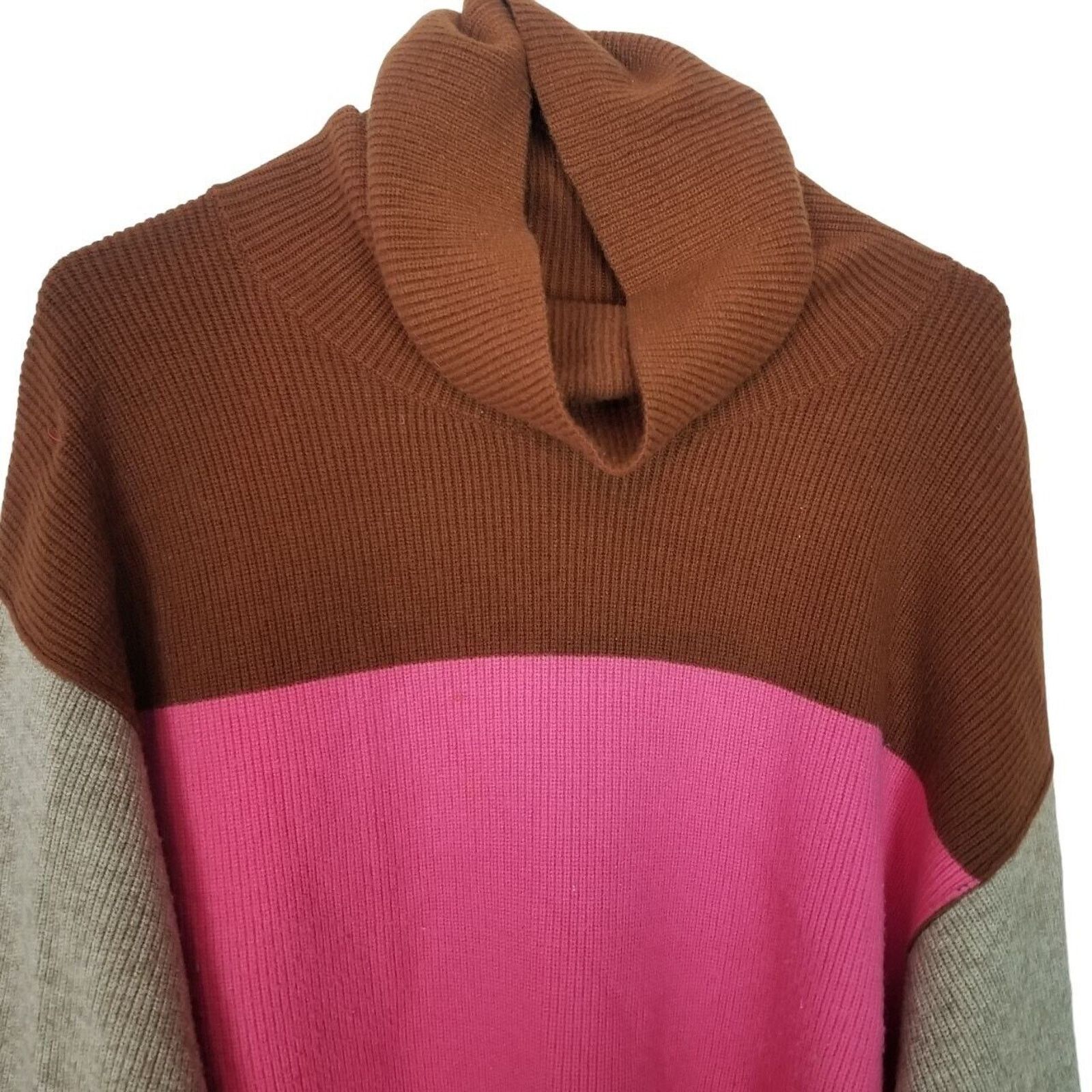 Free People FREE PEOPLE Softly Structured Colorblock Turtleneck Sweater Size S / US 4 / IT 40 - 3 Thumbnail