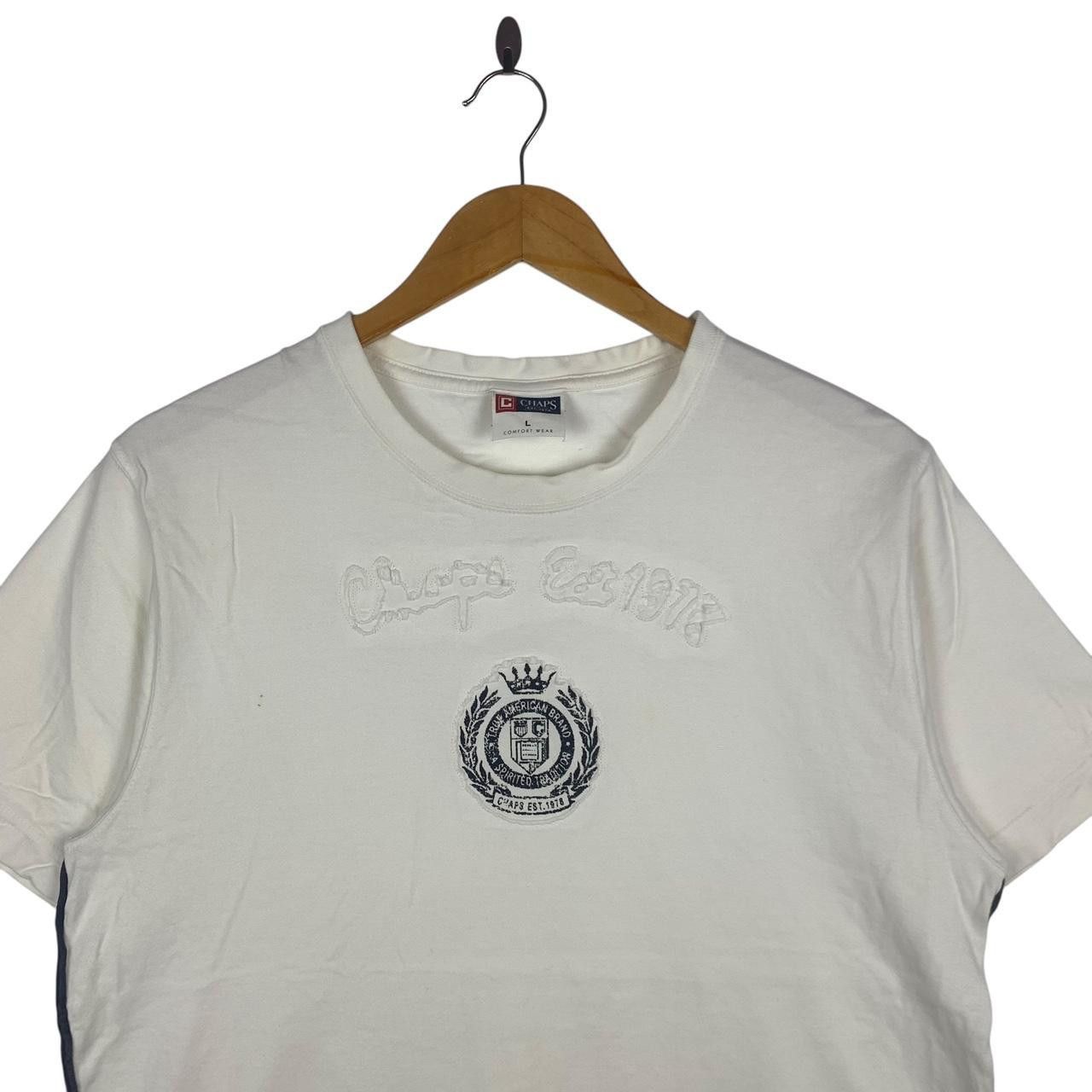 Vintage Vintage CHAPS RALPH LAUREN Patch Embossed Crest Tee Shirt Size US L / EU 52-54 / 3 - 2 Thumbnail