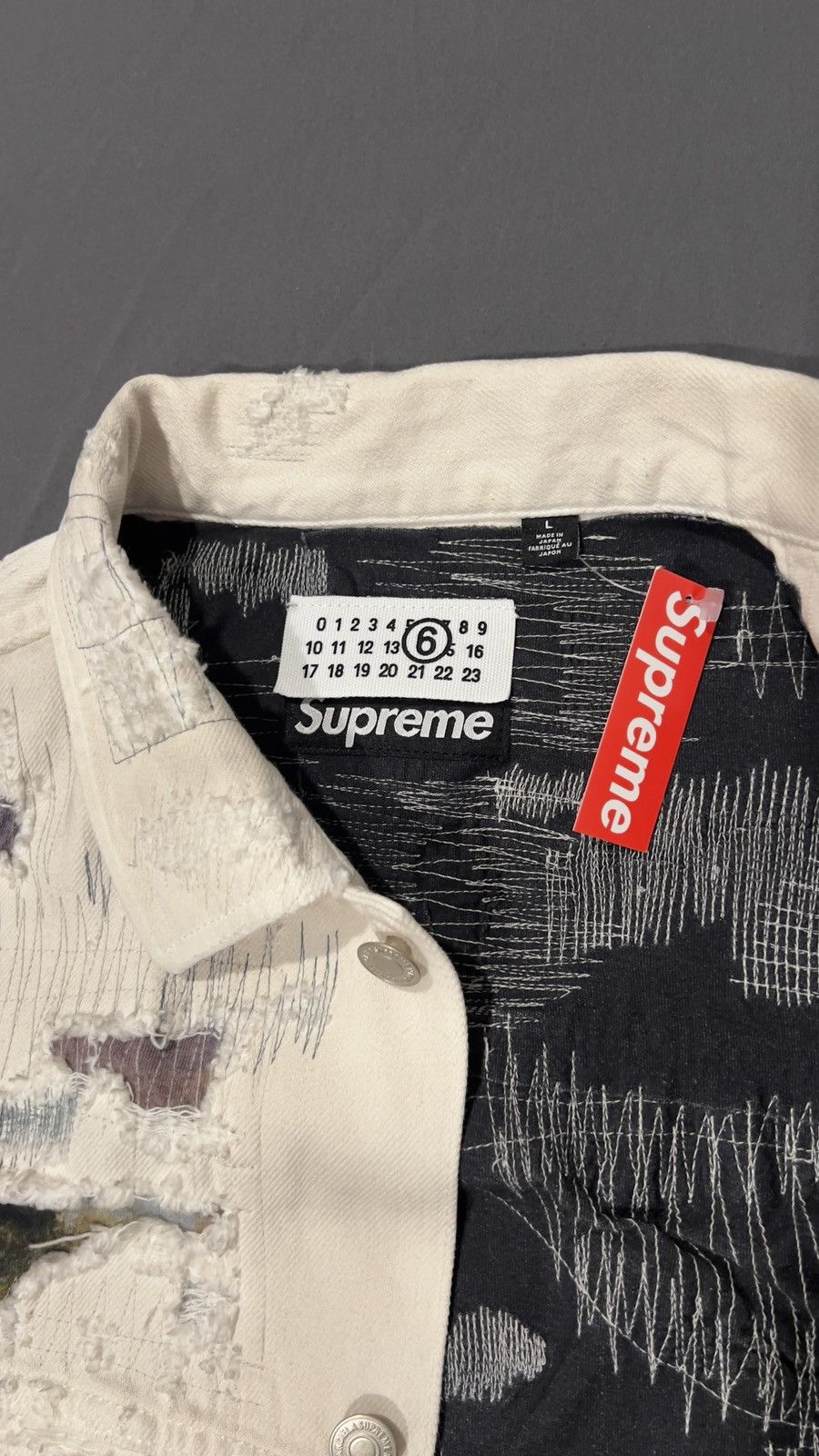 Maison Margiela × Supreme Supreme X MM6 Maison Margiela Denim Trucker Jacket Size US L / EU 52-54 / 3 - 4 Thumbnail