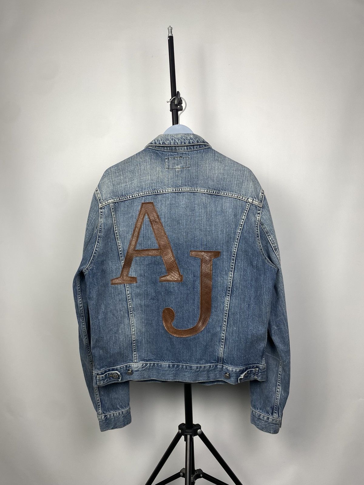 Armani 🔥❗️Armani BIG LOGO rare Oversized Denim Jacket Size US M / EU 48-50 / 2 - 1 Thumbnail