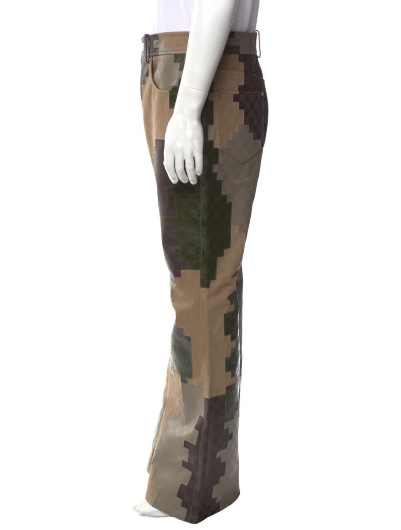 Louis Vuitton Louis Vuitton Damoflage Leather Pants 2024 Size US 38 / EU 54 - 3 Thumbnail