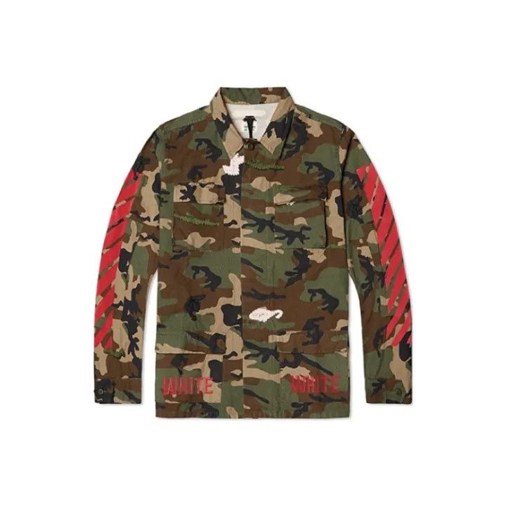 Off-White Off-White Camo Tie Band Shirt Jacket 0079 Size US XS / EU 42 / 0 - 1 Thumbnail