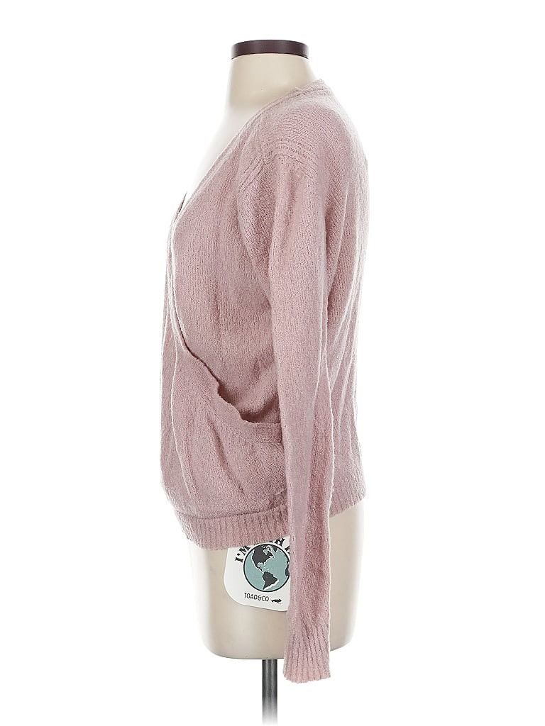 NWT Toad&Co Pink Wool Cotati Wrap Pullover Sweater Size S