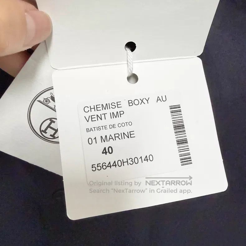 Hermes Hermes Long Sleeve Shirt, Double Layer Design, Thin Cotton Size S / US 4 / IT 40 - 3 Thumbnail
