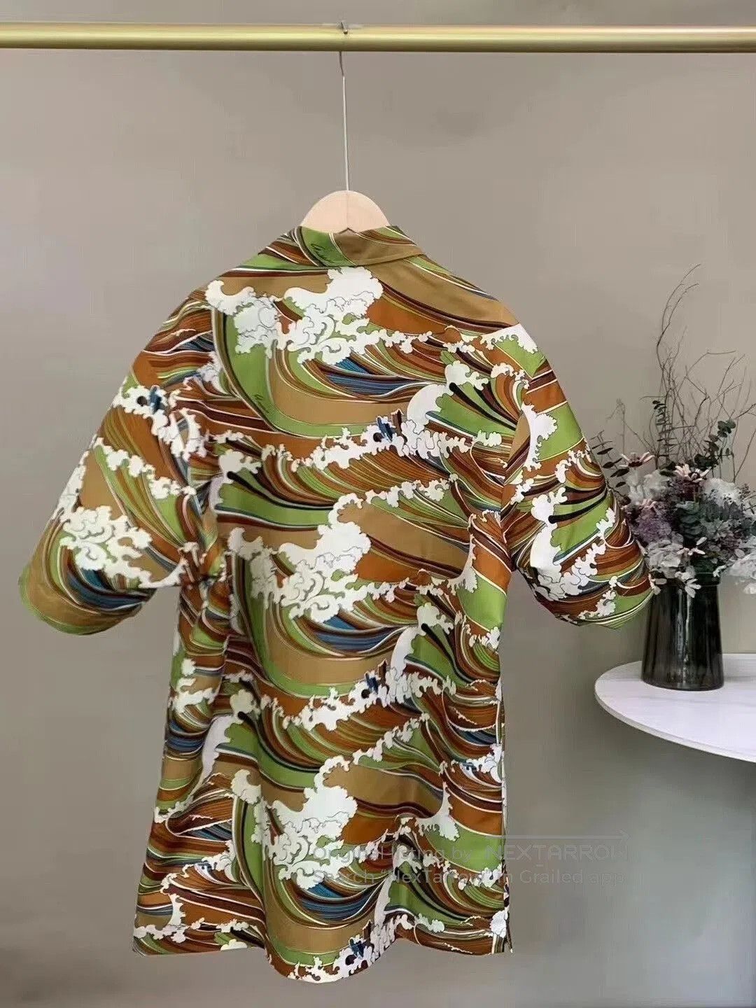 Gucci GUCCI Waves Print Fabric Shirt. Size US M / EU 48-50 / 2 - 2 Thumbnail