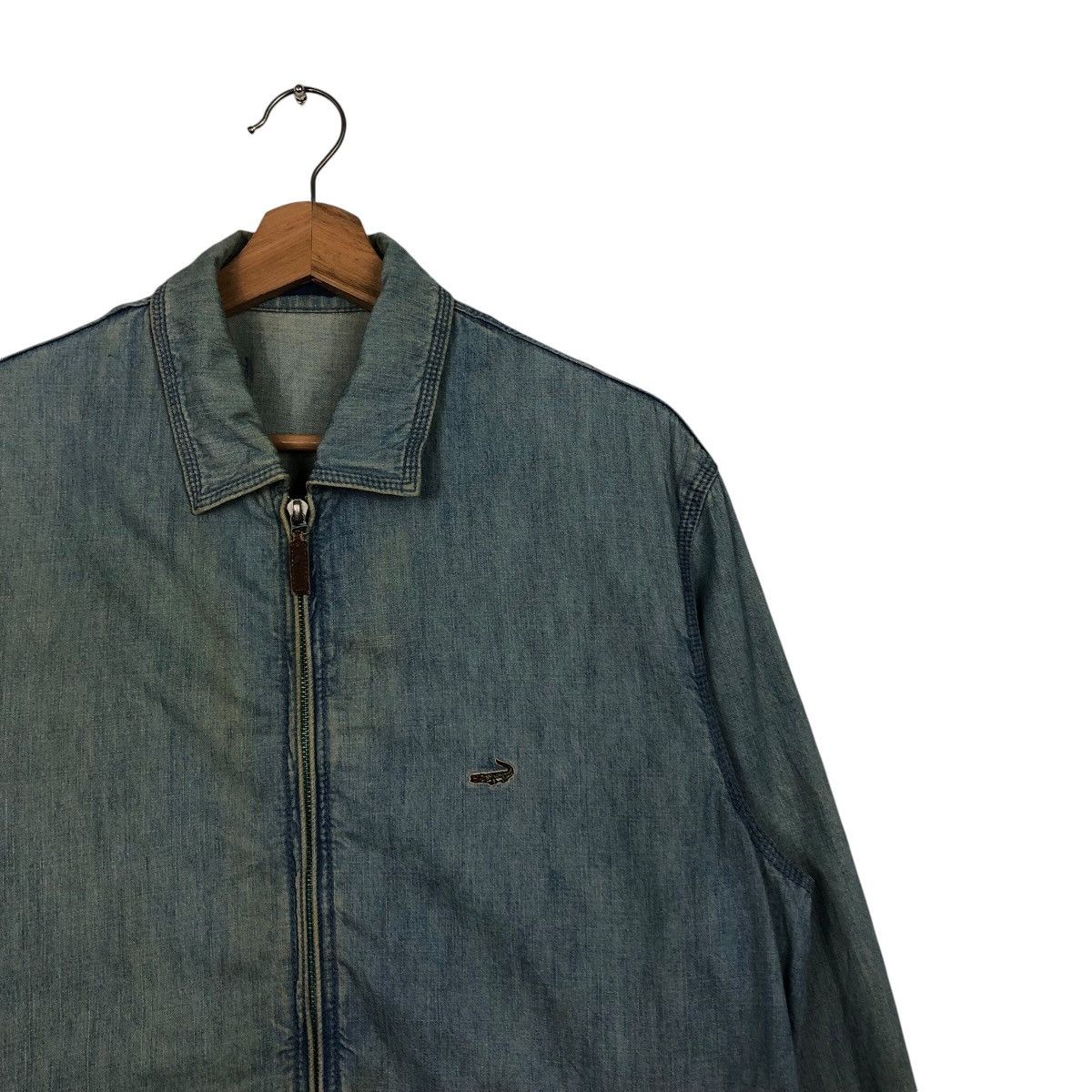 Japanese Brand 📌Vintage Worker Indigo Denim Jacket Crocodile Zipper Size US L / EU 52-54 / 3 - 7 Thumbnail