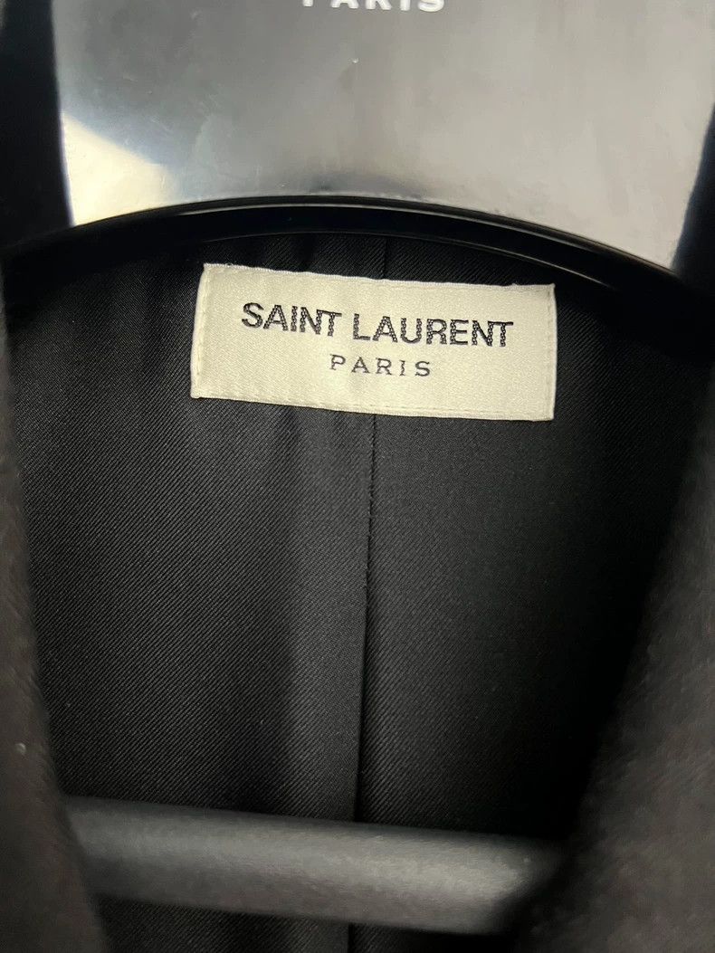 Saint Laurent Paris Saint laurent paris Black gun collar striped wool double-br Size XS / US 0-2 / IT 36-38 - 3 Thumbnail