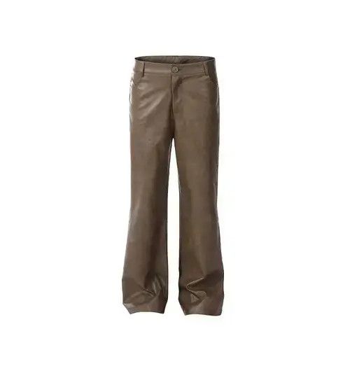 Jean Outdoor retro fashion washed pu leather pants Size US 30 / EU 46 - 4 Thumbnail