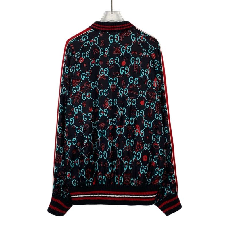 Gucci Gucci Black logo pattern double G full print mulberry silk Size US L / EU 52-54 / 3 - 2 Thumbnail