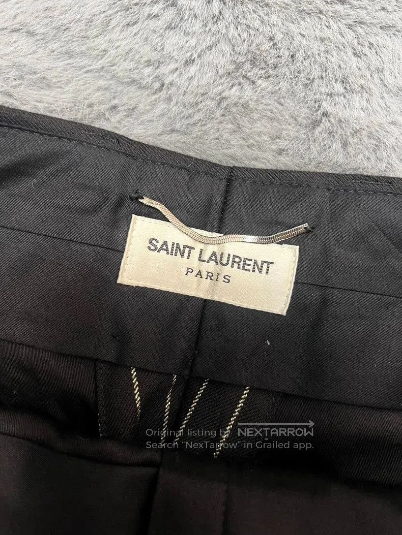 Saint Laurent Paris Saint Laurent Wool Pinstripe Cropped Trousers. Size US 28 / EU 44 - 3 Thumbnail