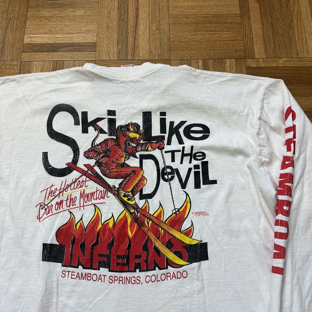 Fruit Of The Loom Vintage Inferno long sleeve tee Size US XL / EU 56 / 4 - 3 Thumbnail