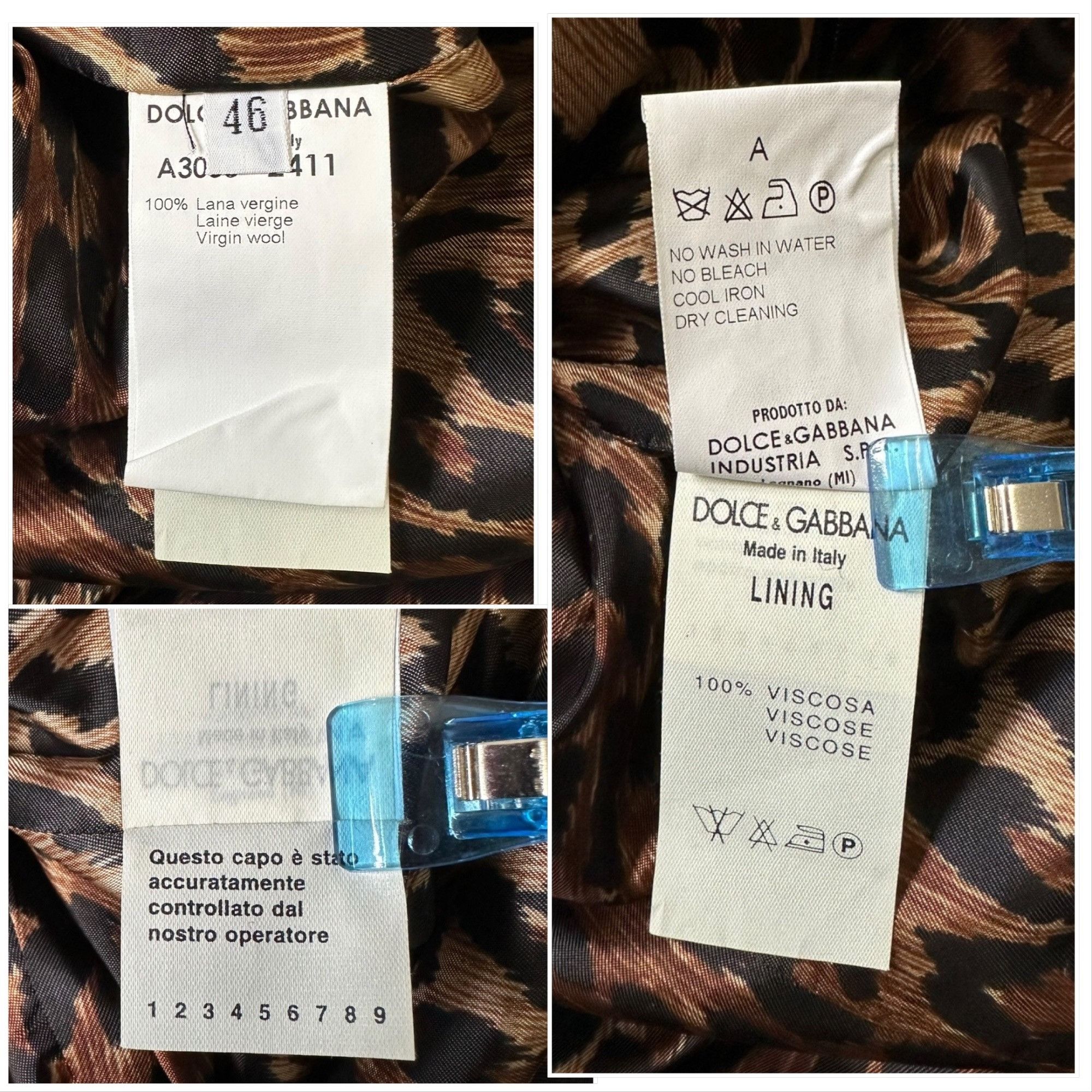 Dolce & Gabbana Dolce & Gabbana Wool Sheath Dress Leopard Lining IT 46 Size L / US 10 / IT 46 - 4 Thumbnail
