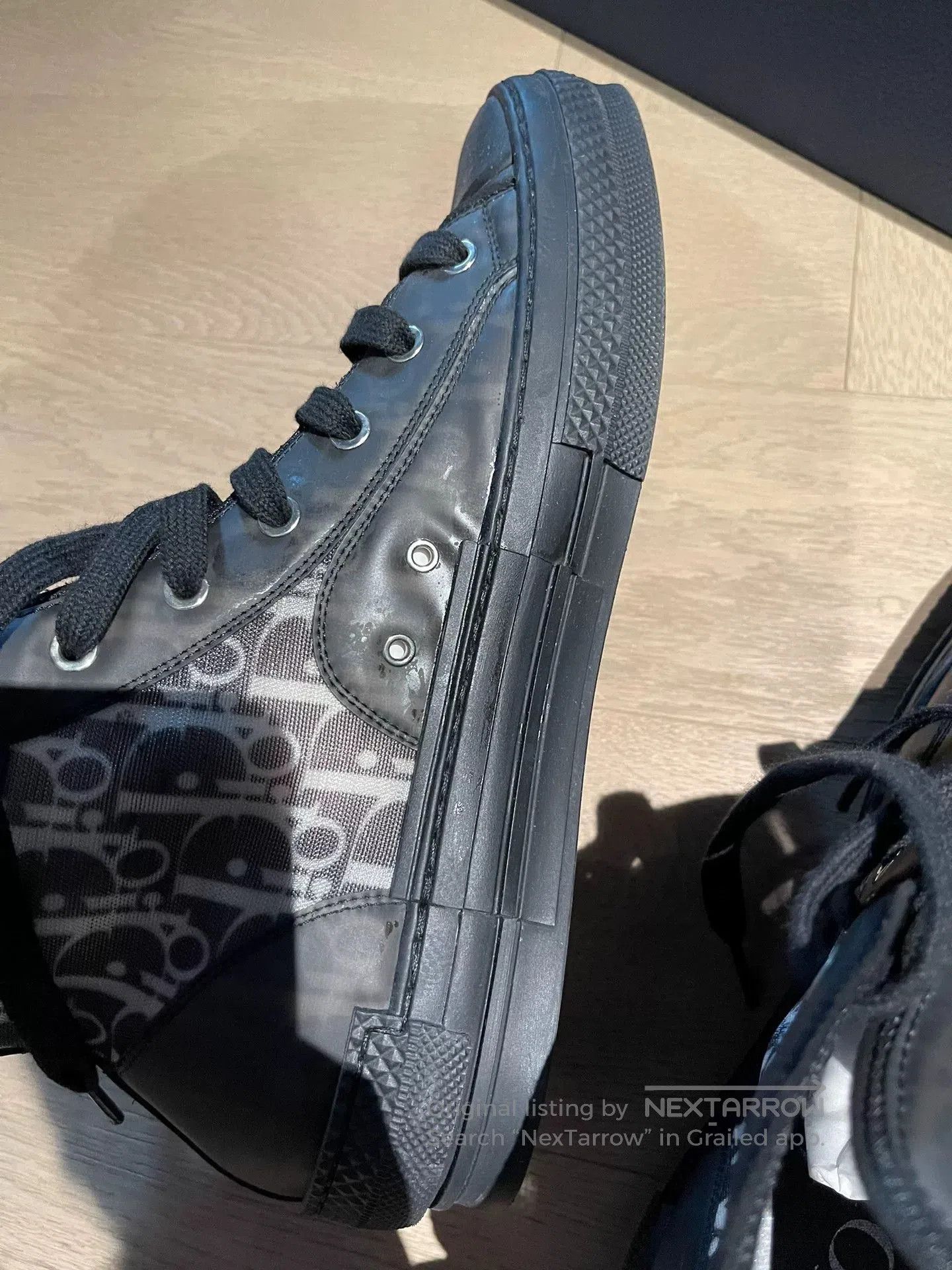 Dior dior b23 black high-top sneakers. Size US 10.5 / EU 43-44 - 4 Thumbnail