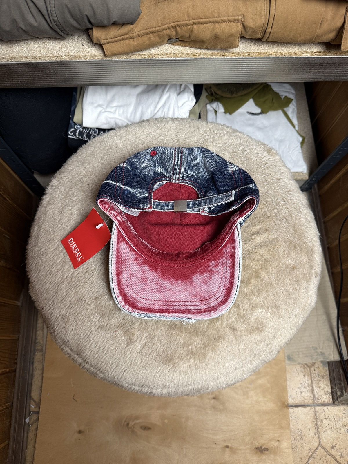 Diesel Avant Garde Diesel D Logo Distressed Washed Denim Cap Size ONE SIZE - 8 Thumbnail
