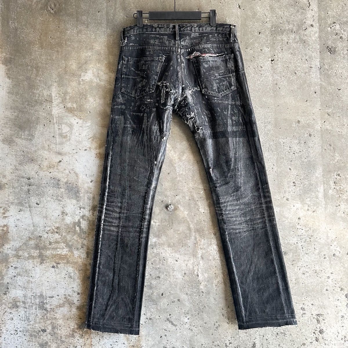 Dior Dior THRASHED AW03 “LUSTER” BORO Waxed Repair Denim By Hedi Size US 32 / EU 48 - 12 Thumbnail
