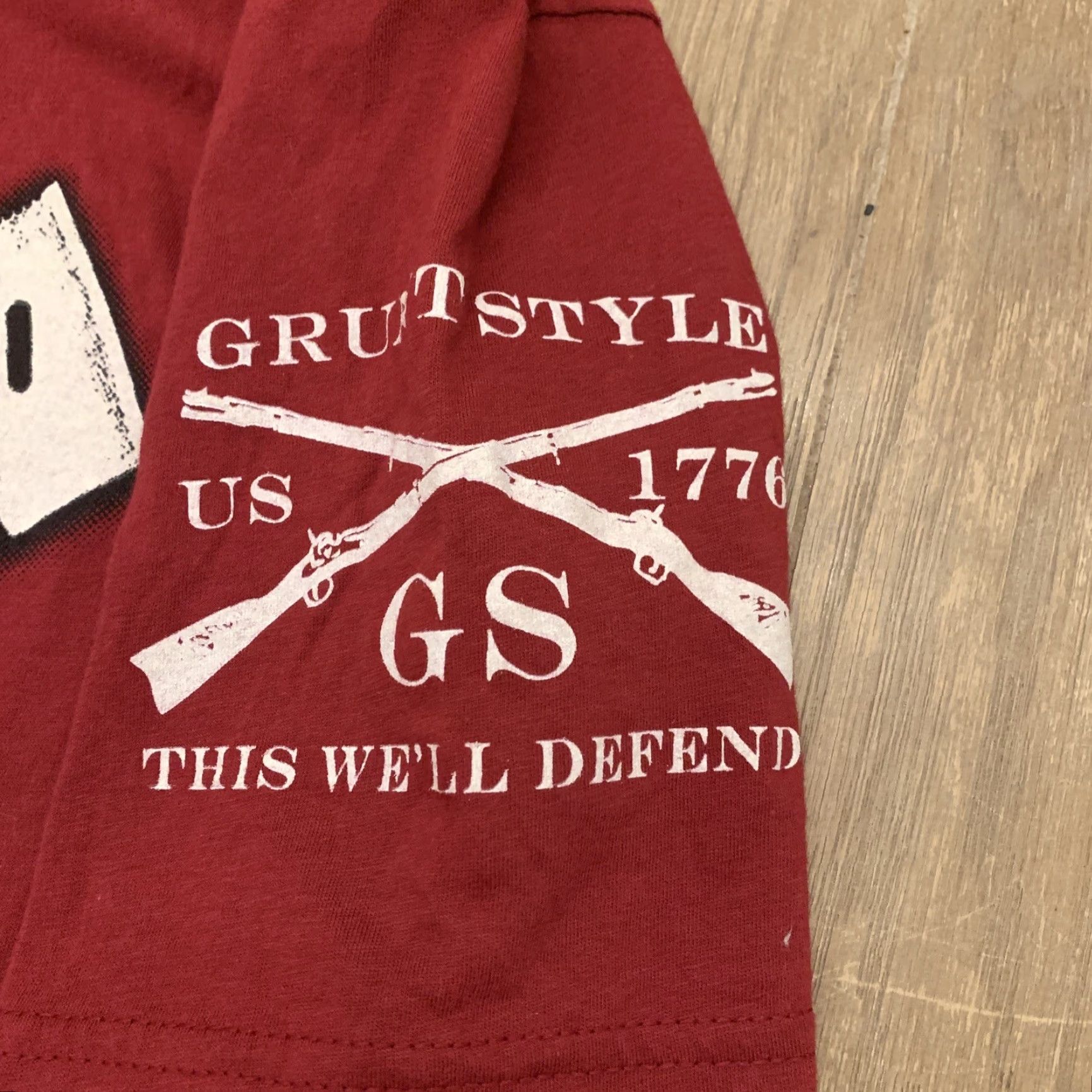 Vintage VINTAGE Grunt Style Grilling x Veteran Graphic T-Shirt Mens Large Red Military Patriotic Size US L / EU 52-54 / 3 - 2 Thumbnail