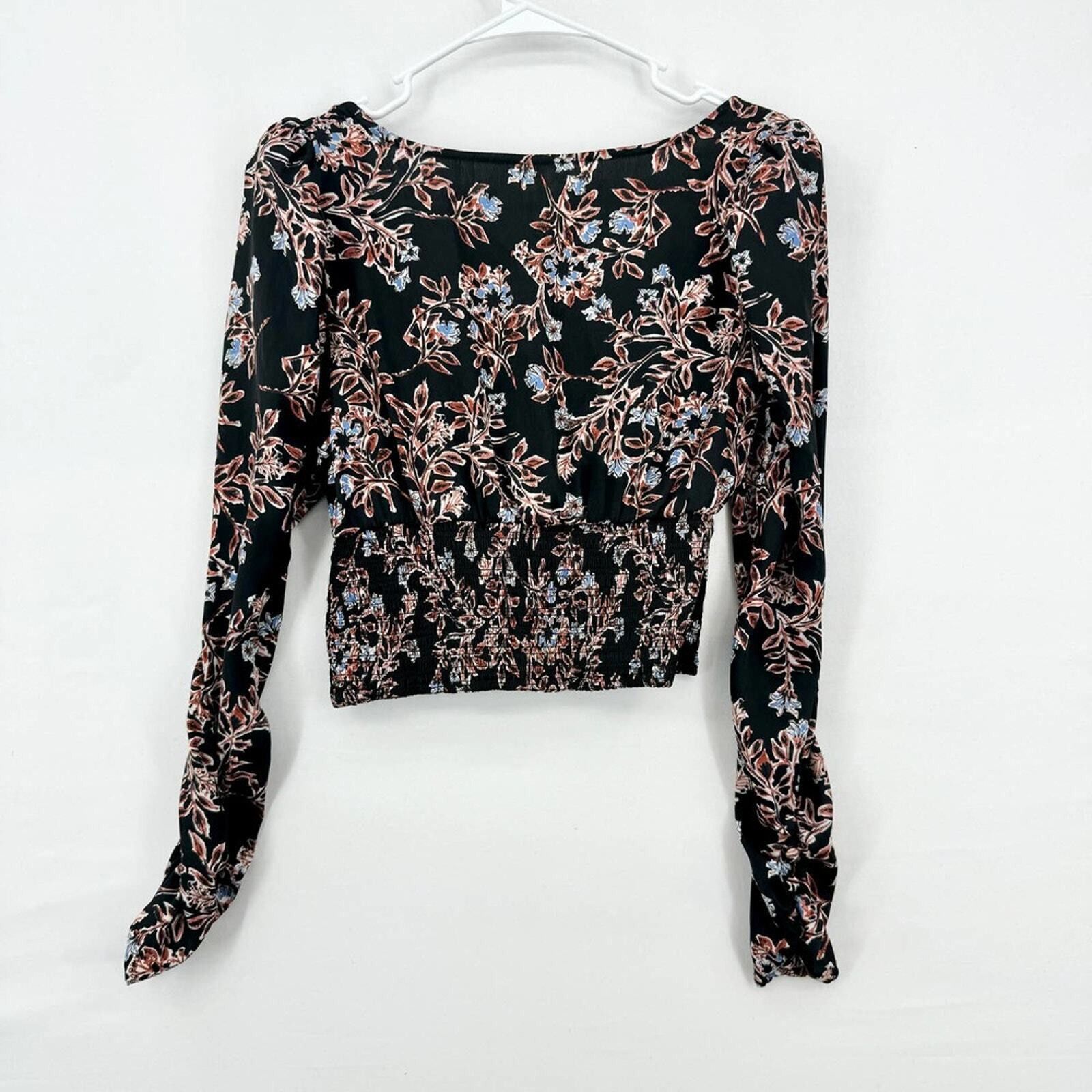 Free People Free People Santiago Scoop Neck Smocked Crop Blouse Size XS Size XS / US 0-2 / IT 36-38 - 4 Thumbnail