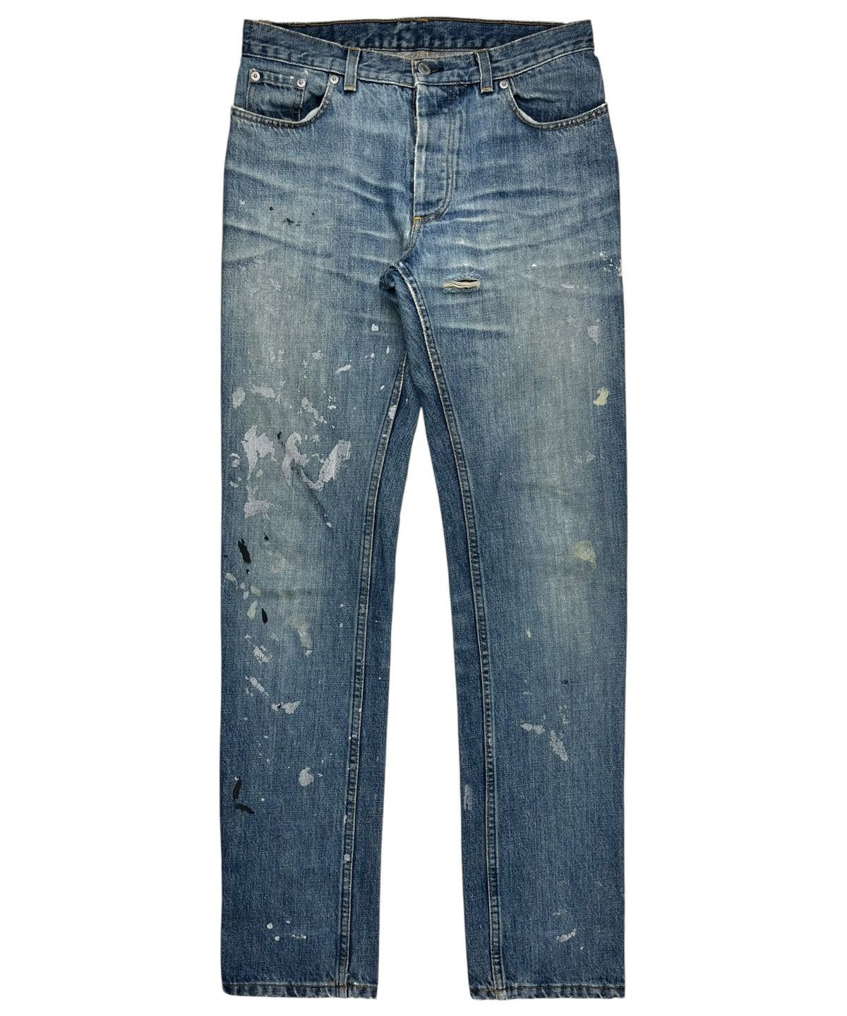 Helmut Lang AW99 Helmut Lang Distressed Painter Denim Jeans Size US 30 / EU 46 - 1 Thumbnail