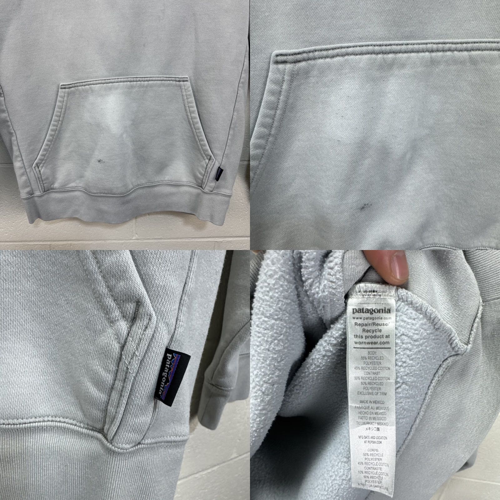 Patagonia Patagonia Hoodie Mens Medium Womens Large Skyline Uprisal Logo Pocket Hooded Fleece Sweatshirt White Size M / US 6-8 / IT 42-44 - 8 Thumbnail