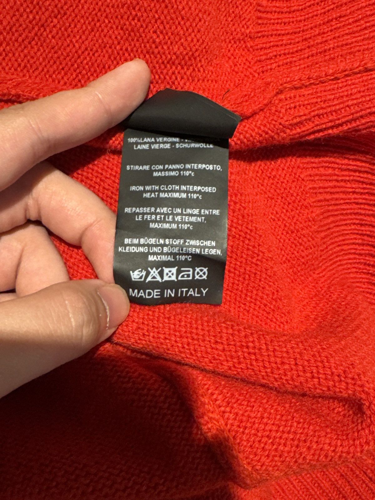 Raf Simons Raf Simons Red velvet sweater Size US L / EU 52-54 / 3 - 5 Thumbnail
