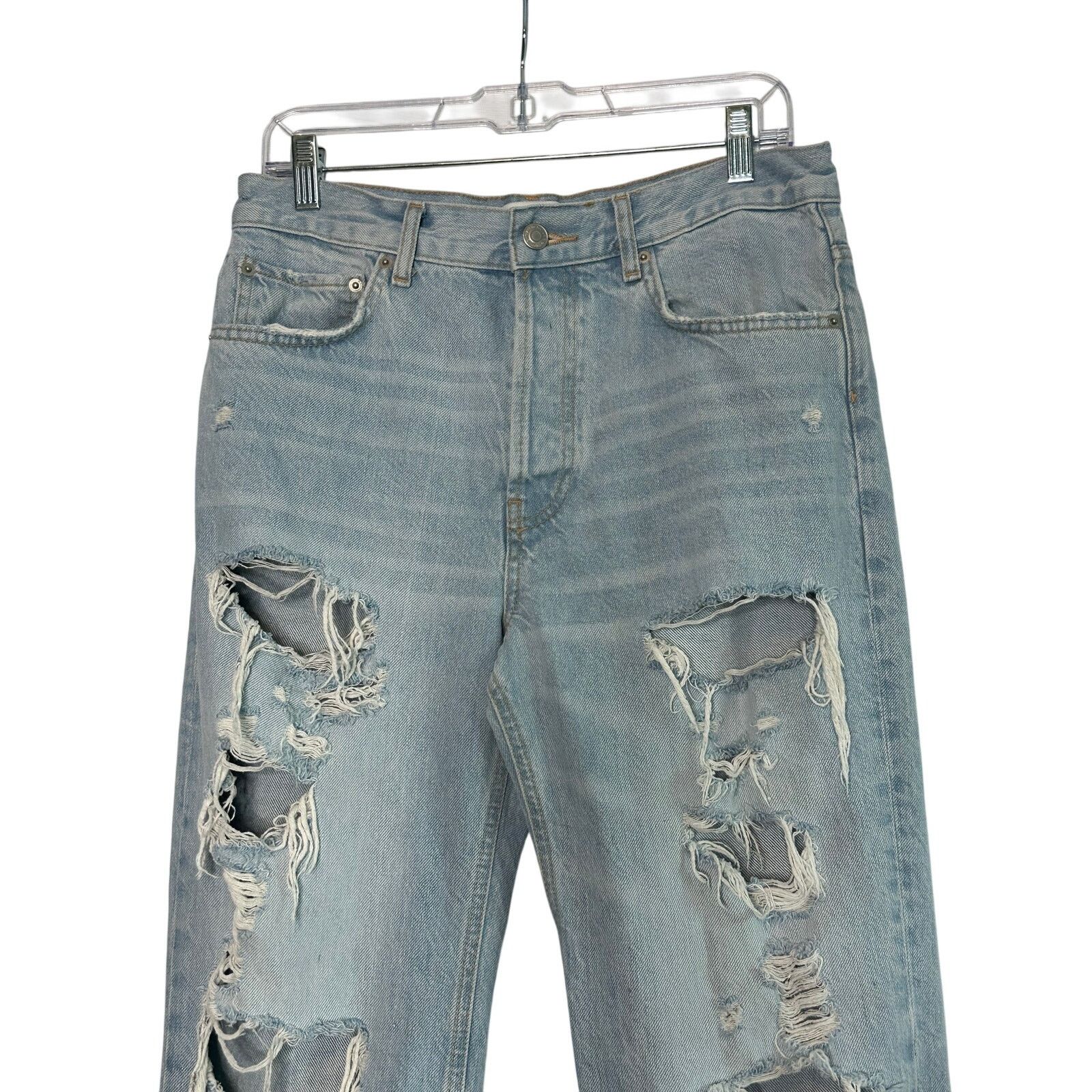 Zara Zara light wash high waist ripped jeans size 6 Size 28" / US 6 / IT 42 - 8 Thumbnail