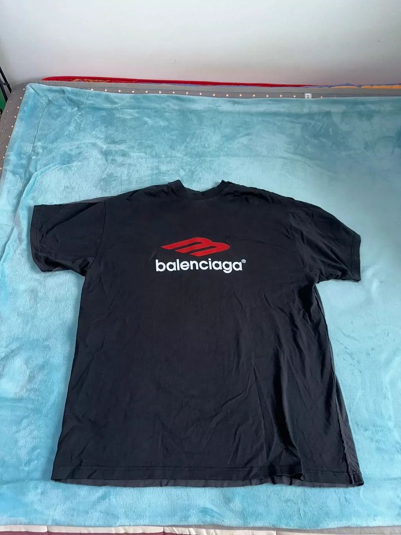 Balenciaga Balenciaga Tape letter LOGO printed round neck short sleev Size US L / EU 52-54 / 3 - 1 Thumbnail