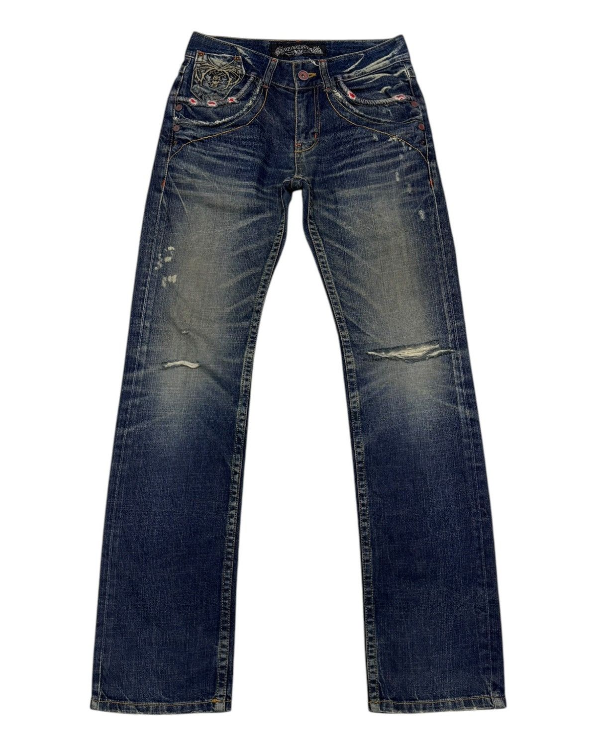 If Six Was Nine 🔥RED PEPPER DISTRESSED DENIM DOUBLE POCKET PUNK JEAN Size US 30 / EU 46 - 7 Thumbnail