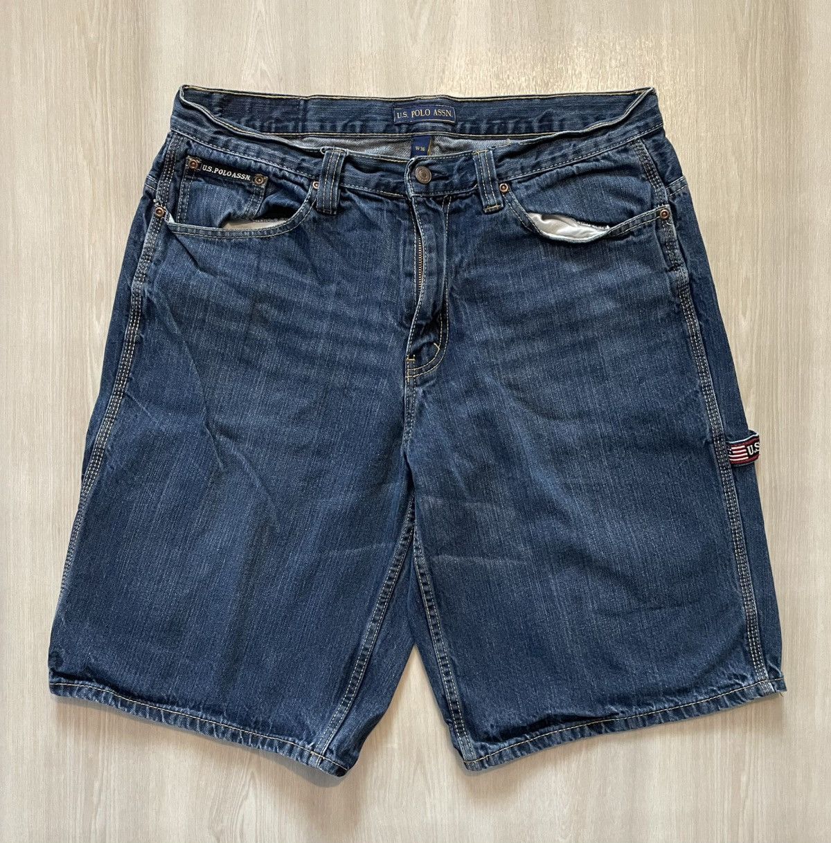 U.S. Polo Assn. Vintage US Polo Assn Shorts Size 36 Skater Baggy Wide Leg Size US 36 / EU 52 - 4 Thumbnail