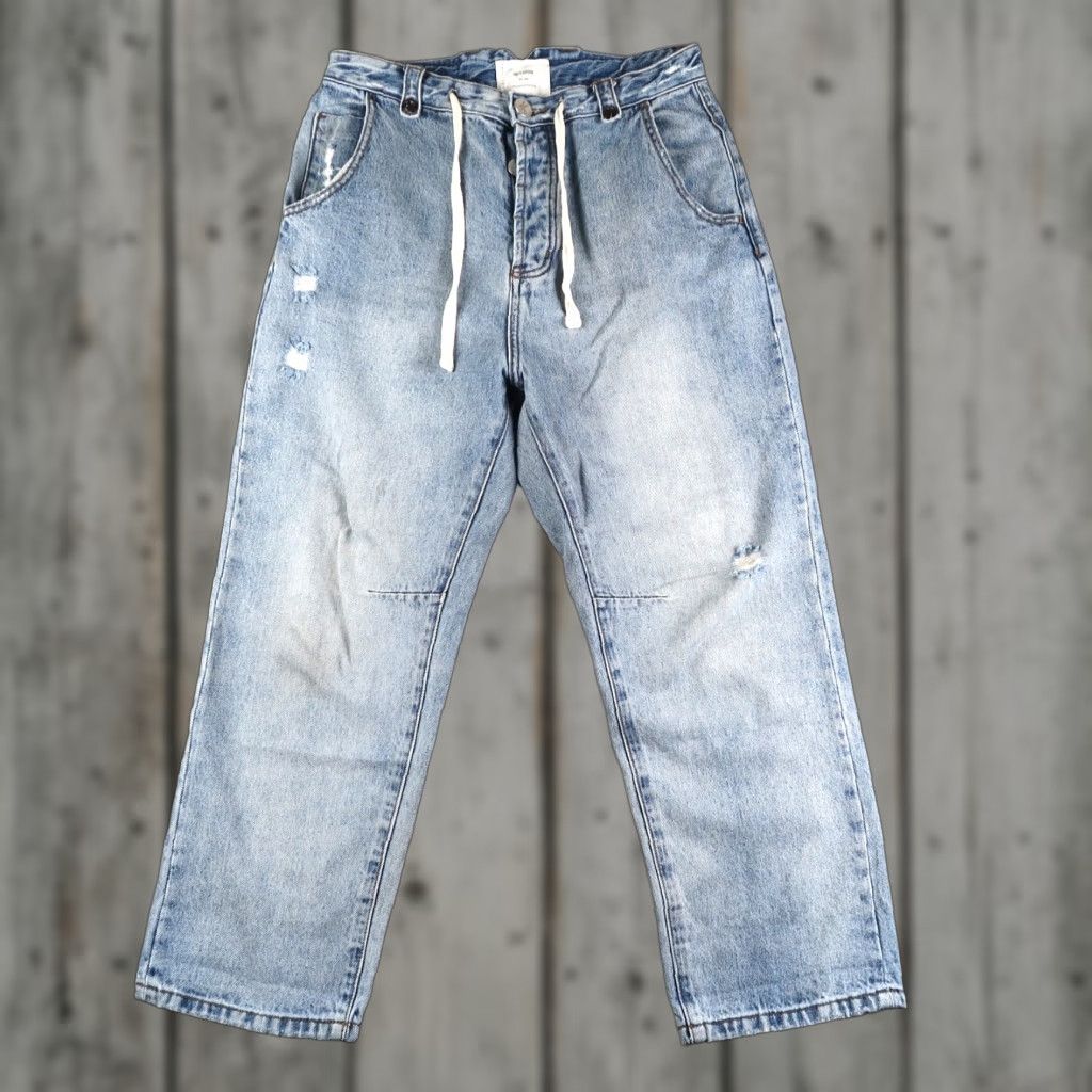 Vintage One Teaspoon Blue Workwear Boyfriend Jeans Size 29 Drawstring Womens Size 29" - 1 Thumbnail