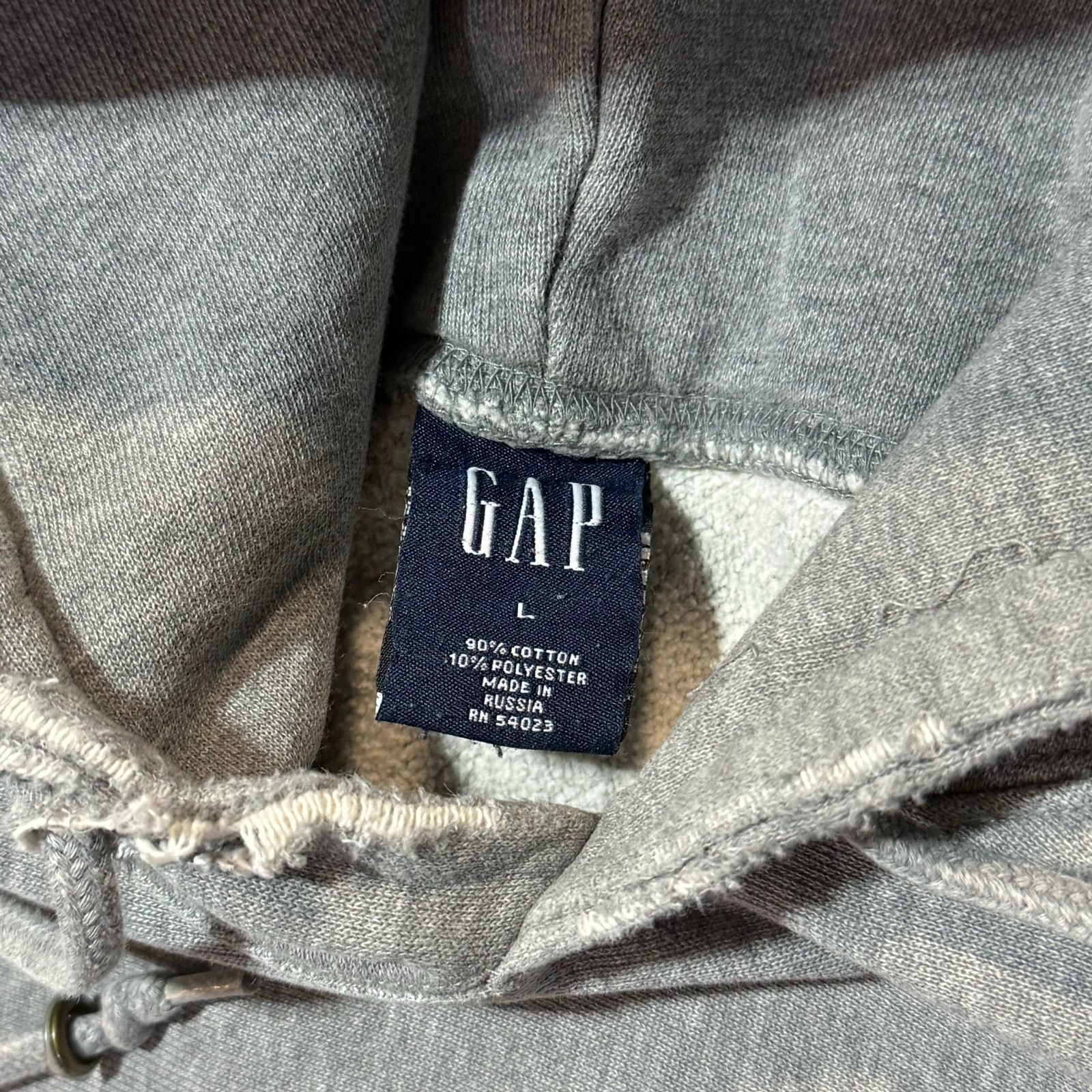 Gap Vintage GAP Gray Reverse Weave Style Hoodie L Size US L / EU 52-54 / 3 - 3 Thumbnail