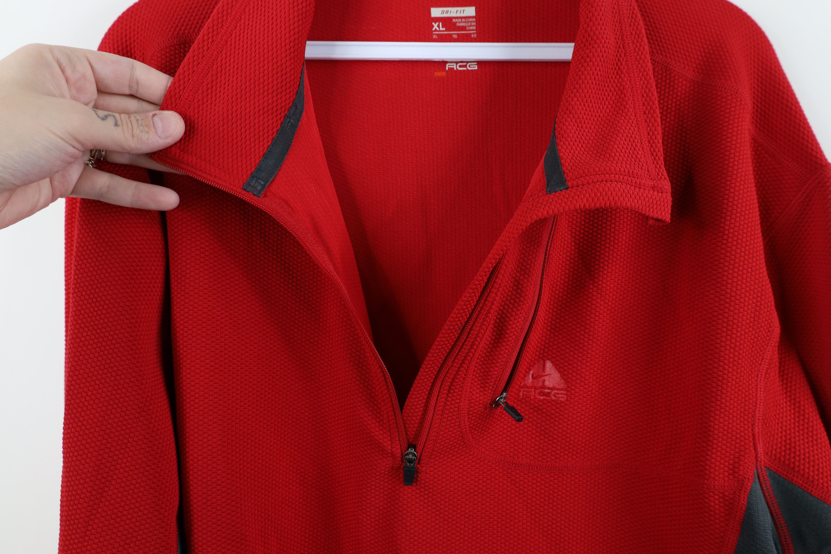 Nike Vintage Nike ACG Swoosh Thermal Knit Pullover Jacket Top Size US XL / EU 56 / 4 - 7 Thumbnail
