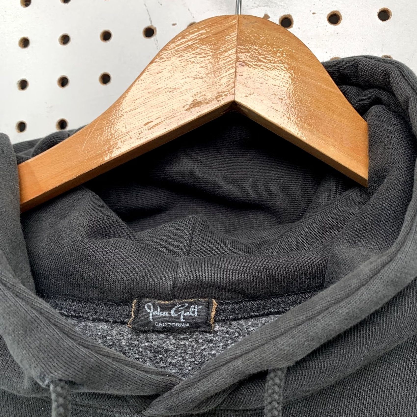 Vintage John Galt London Chelsea Hoodie Sweatshirt Womens Oversized Faded Black Pullover Size ONE SIZE - 5 Thumbnail