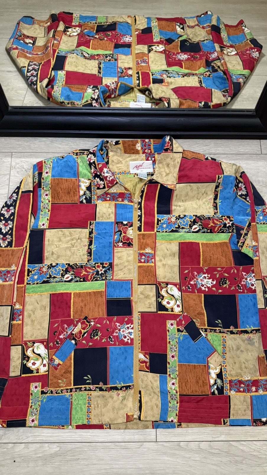 Bape Vintage / Y2K 1980s Unique Floral Patchwork Jacket Size M / US 6-8 / IT 42-44 - 5 Thumbnail