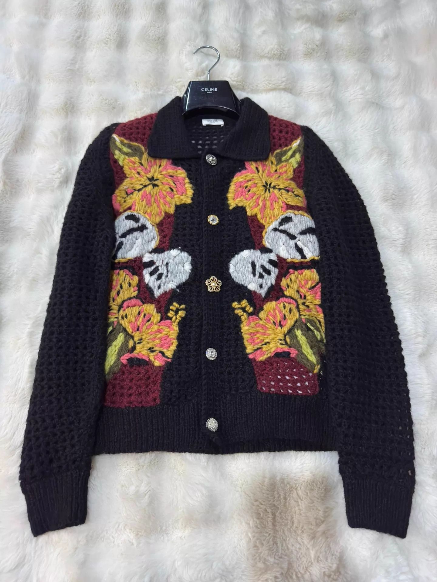 Celine Celine 23ss heavy floral men's cardigan L Size US L / EU 52-54 / 3 - 1 Thumbnail