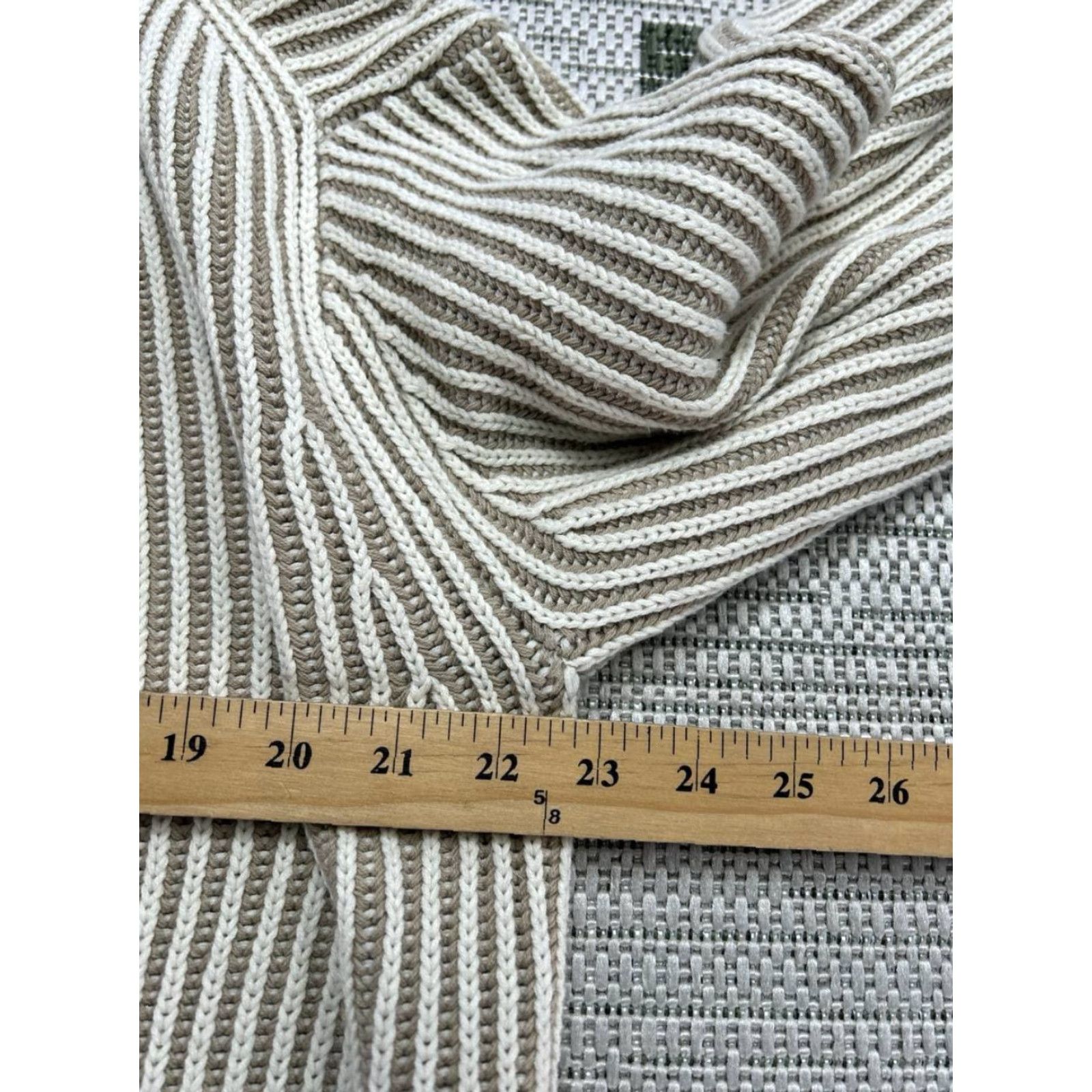 Abercrombie & Fitch Abercrombie & Fitch Sweater Womens Medium Beige Cotton Blend Pullover Size M / US 6-8 / IT 42-44 - 6 Thumbnail