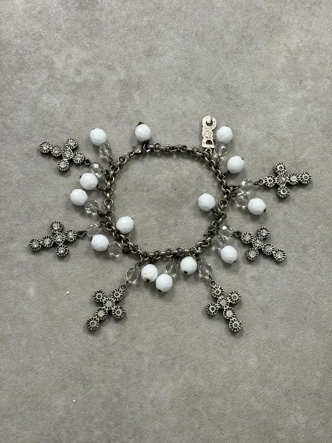 Dolce & Gabbana Dolce & Gabbana Silver Metal Charm Cross Bracelet Size ONE SIZE - 1 Thumbnail