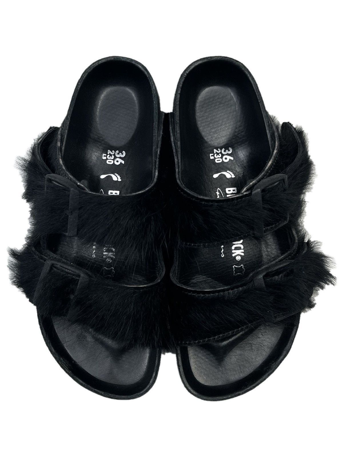 Rick Owens Pony Birkenstocks Rick Owens x Birkenstock Ponyhair Slides - Black Sandals  main image 2