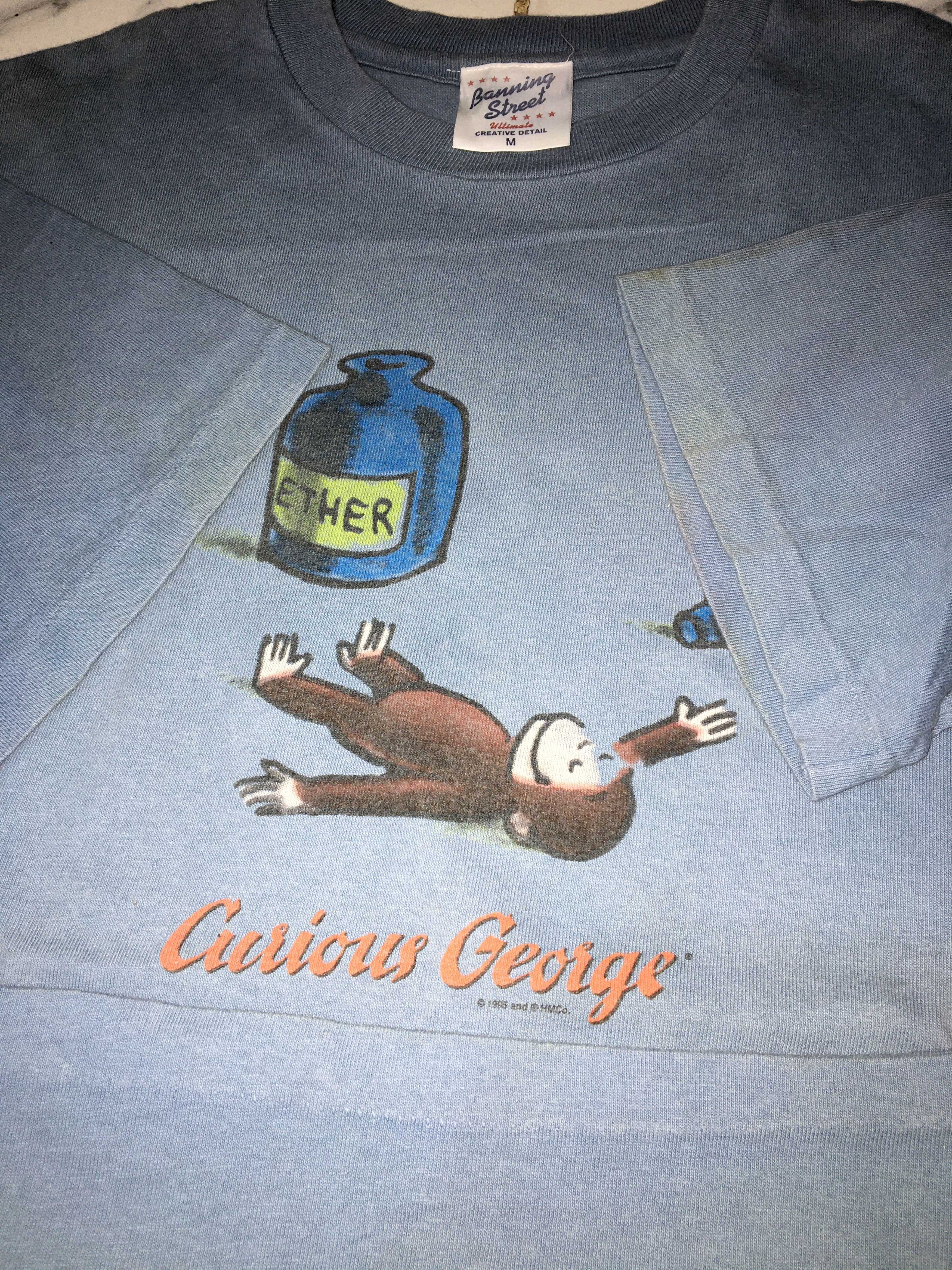 Vintage Vintage 90s Curious George Ether Tshirts Size US M / EU 48-50 / 2 - 4 Thumbnail