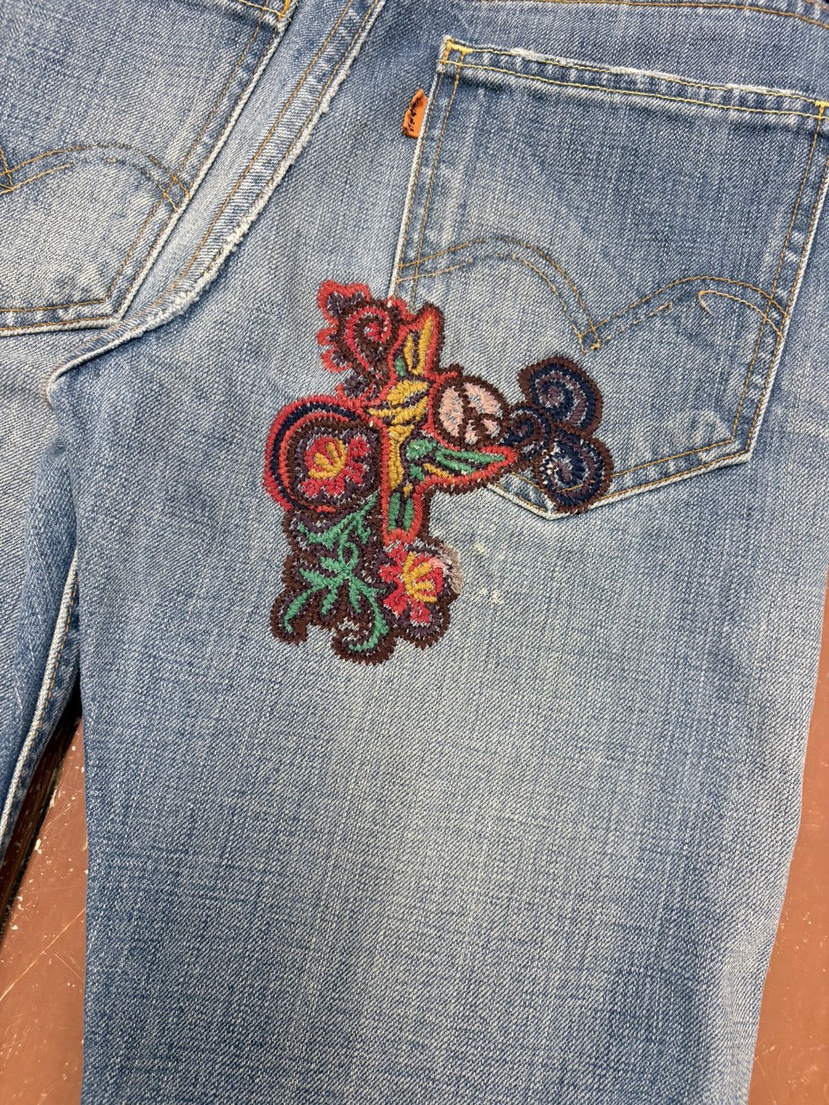 Levi's Vintage Clothing LVC Embroidered Orange Tabs Made In USA Size 28" / US 6 / IT 42 - 7 Thumbnail