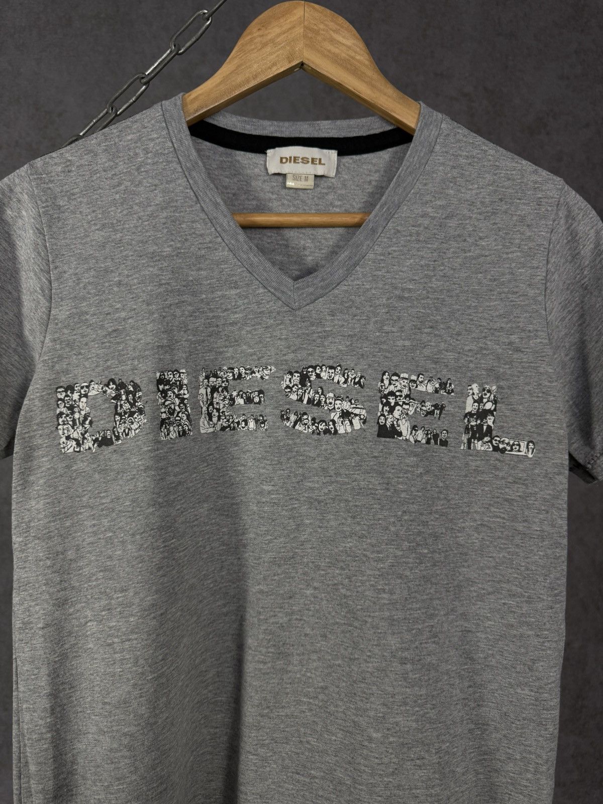 Designer × Diesel Diesel designer big logo v neck tee Size US XS / EU 42 / 0 - 4 Thumbnail